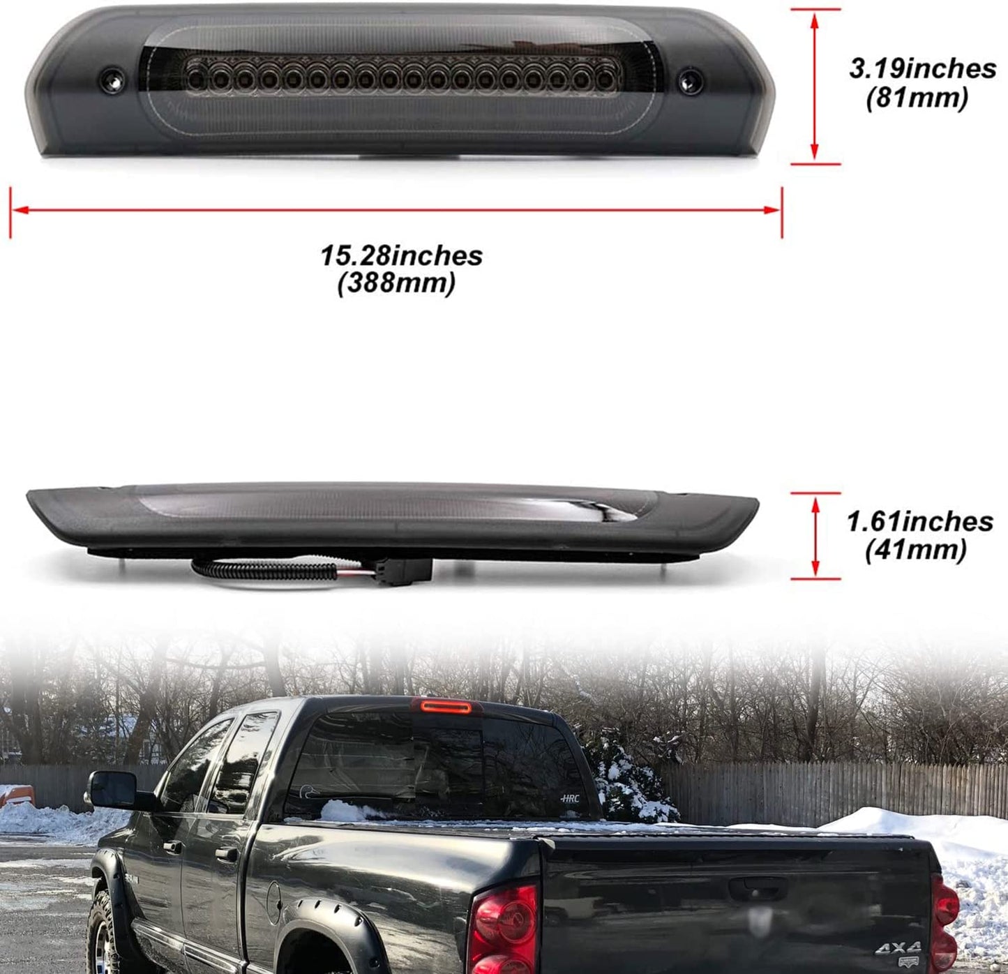 Led Third Brake Light Replacement Fits 2002-2009 Dodge RAM 1500 2500 3500