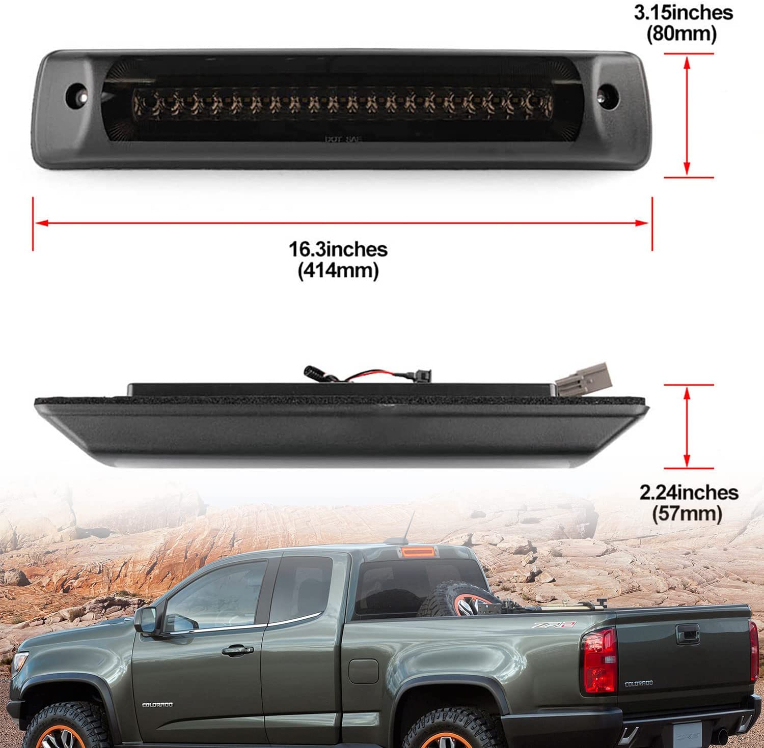 Led Third Brake Light for 2015-2022 Chevy Colorado GMC Canyon - OHMU