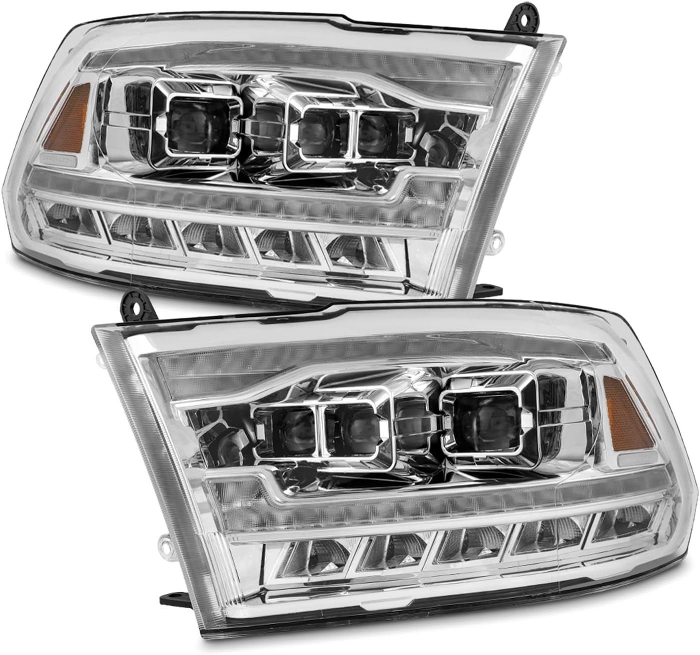 [Factory Upgrade] For 09-18 Dodge Ram 1500 2500 3500 LED DRL Headlights With Light bulbs - OHMU