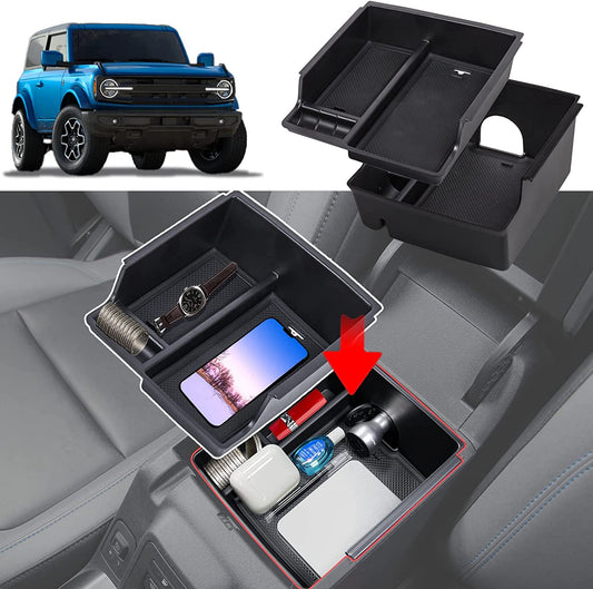 2PCS Center Console Organizer for 2021-2023 Ford Bronco