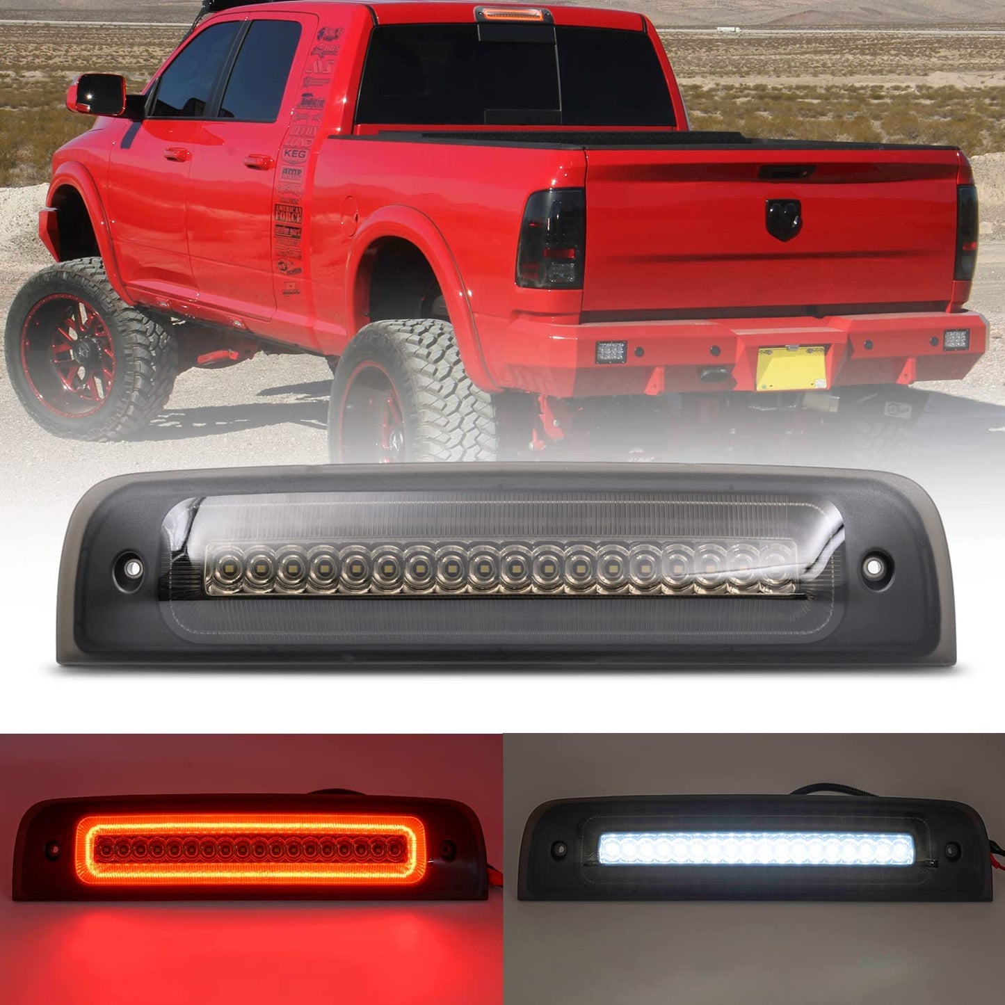 New Upgrade Led Third Brake Light for 2009-2018 Dodge Ram 1500 2500 3500