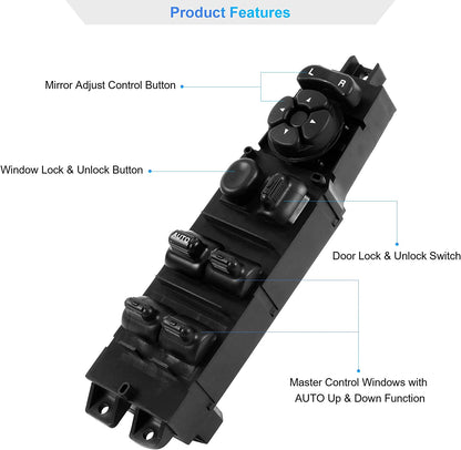 Power Window Switch and Bezel Replacements for 2002-2010 Dodge Ram 1500/2500/3500 - OHMU