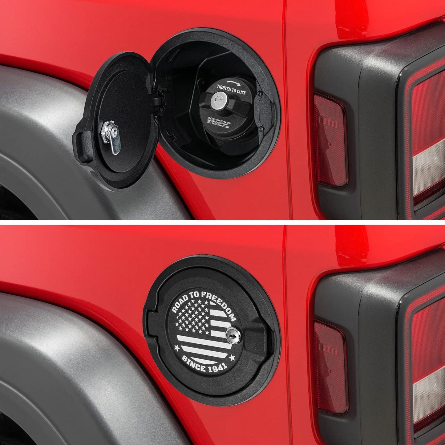 Fuel Filler Cover With US Flag for 2018-2023 Jeep Wrangler JL JLU - OHMU