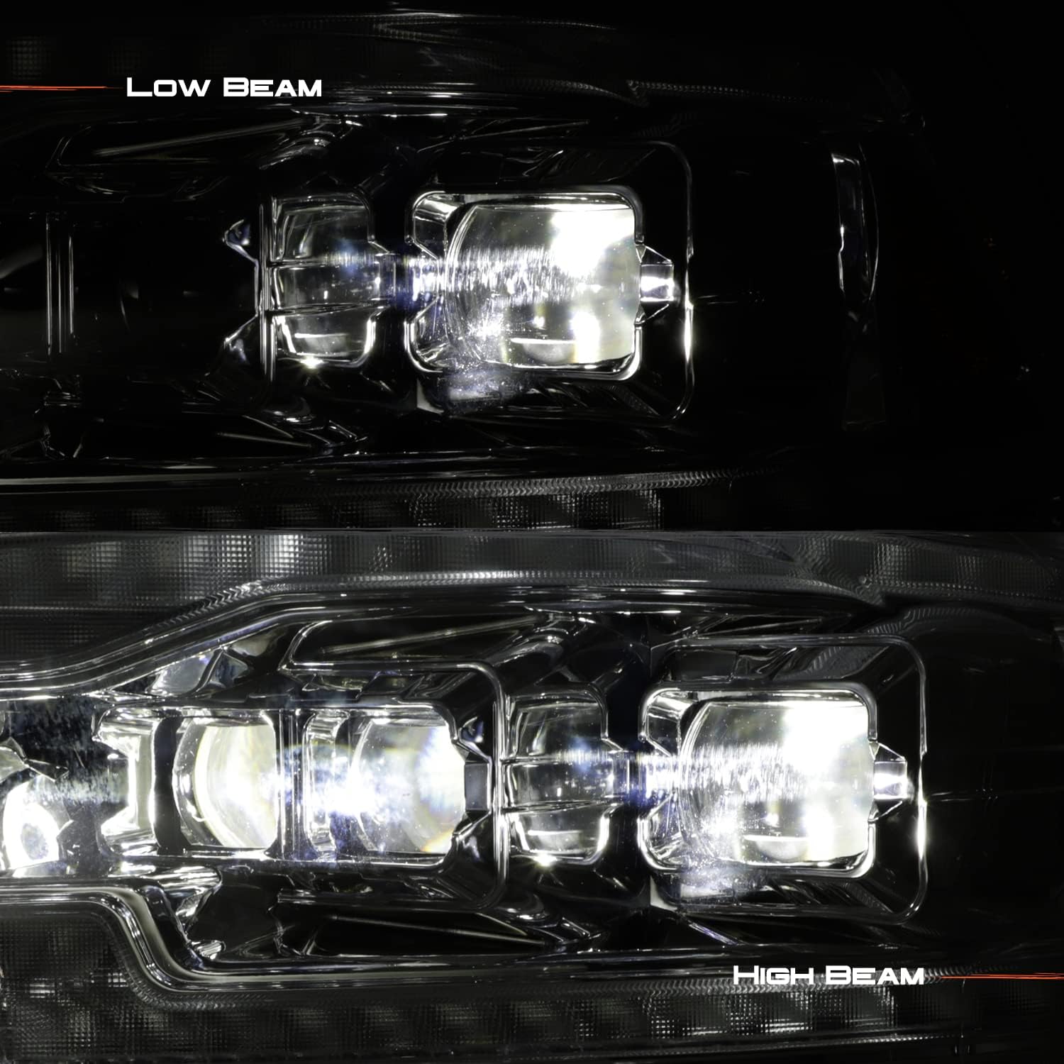 [Factory Upgrade] For 09-18 Dodge Ram 1500 2500 3500 LED DRL Headlights With Light bulbs - OHMU
