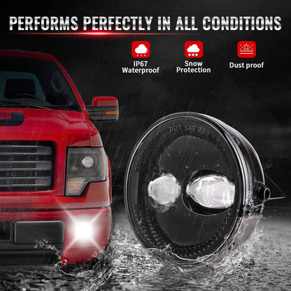 Upgraded 4-1/2 Inch LED Fog Lights Lamps for 2006-2014 Ford F150 - OHMU