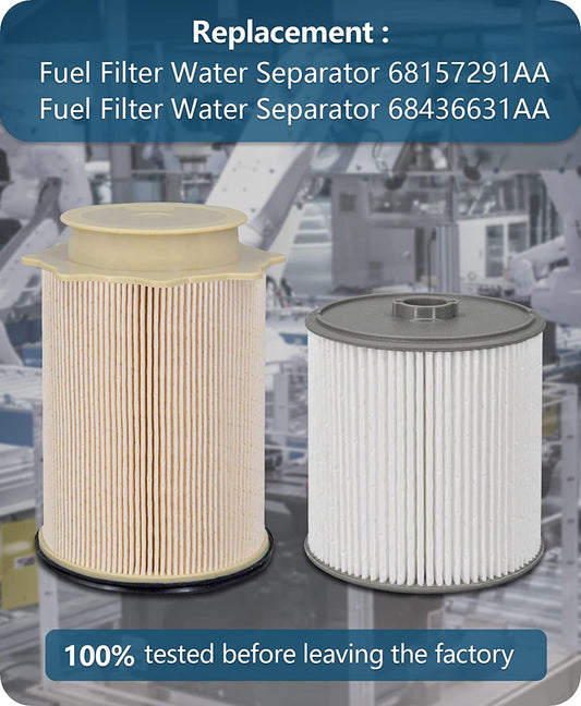 6.7 Cummins Fuel Filter Water Separator Set fits for 2019-2022 Dodge Ram 2500 3500 4500 5500