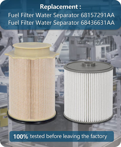 6.7 Cummins Fuel Filter Water Separator Set fits for 2019-2024 Dodge Ram 2500 3500 4500 5500 - OHMU