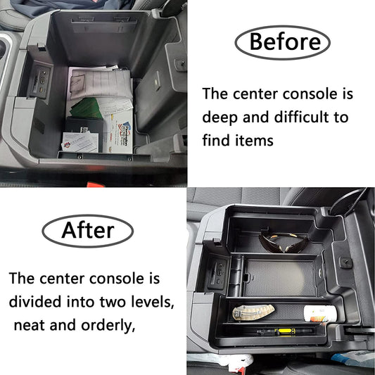 Center Console Organizer Compatible with 2020-2023 Silverado/Sierra 2500/3500HD