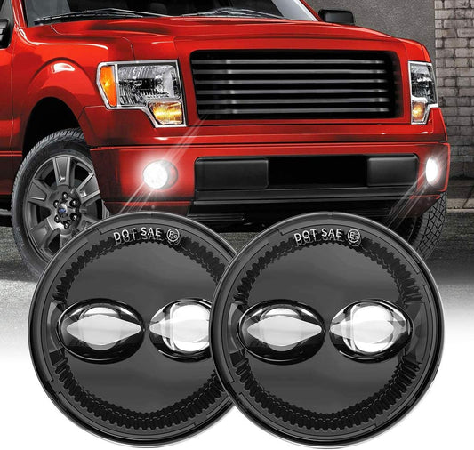 Upgraded 4-1/2 Inch LED Fog Lights Lamps for 2006-2014 Ford F150 - OHMU