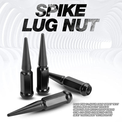 24PCS M14x1.5 Spike Lug Nuts for Chevy Silverado 1500 F-150 Ram 1500