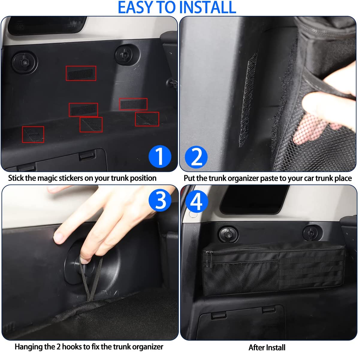 Car Trunk Organizer Compatible with Toyota FJ Cruiser 2007-2021