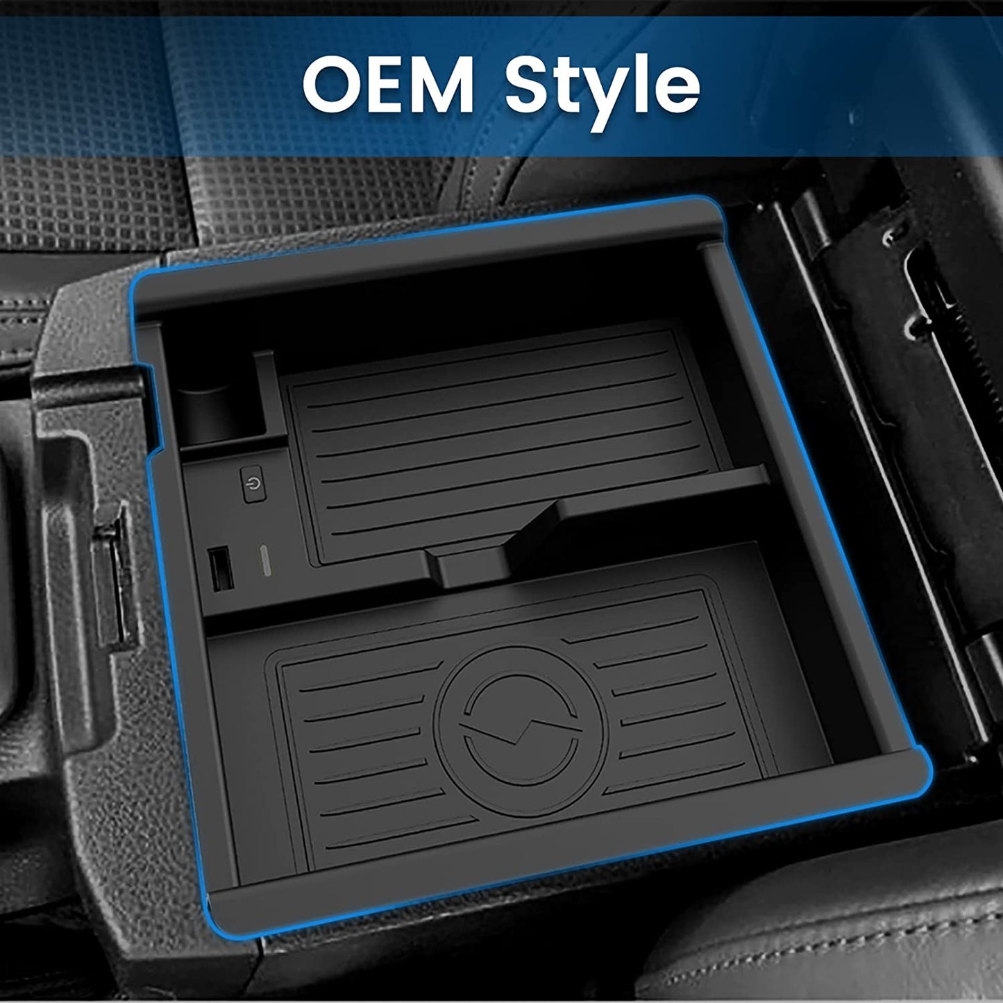 Wireless Charger & Center Console Organizer Tray for 2016-2022 2023 Toyota Tacoma - OHMU
