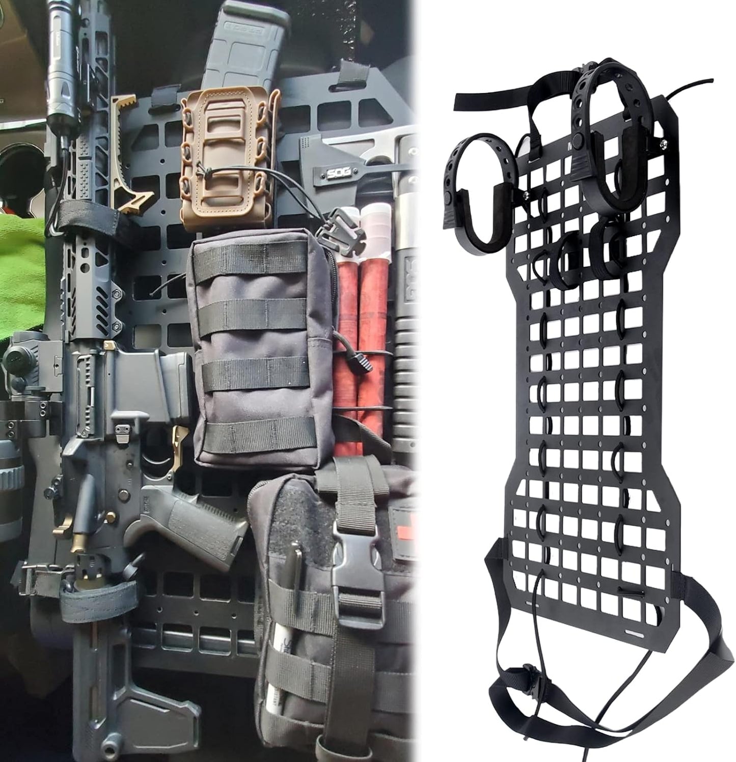 Tactical Rigid Molle Insert Panels for Vehicles Car Seat Back Organizer