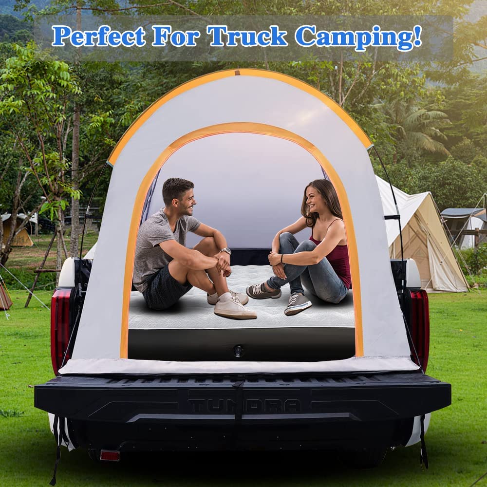 5.5-5.8Ft Camping Pickup Truck Bed Air Mattress Air Bed with Inflatable Pillow