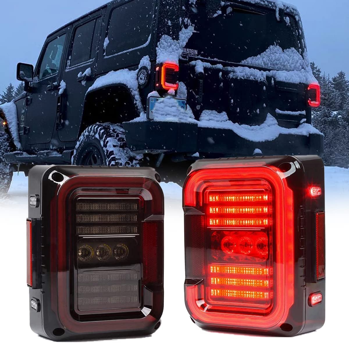 LED Tail Lights Compatible with Jeep Wrangler JK JKU 2007-2018 - OHMU