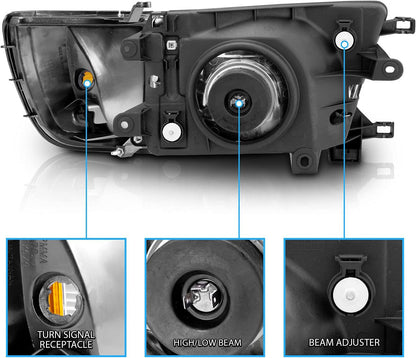 Halogen Headlights With Corner Lamp + Bracket For 1996-1998 Toyota 4Runner SUV N180 - OHMU