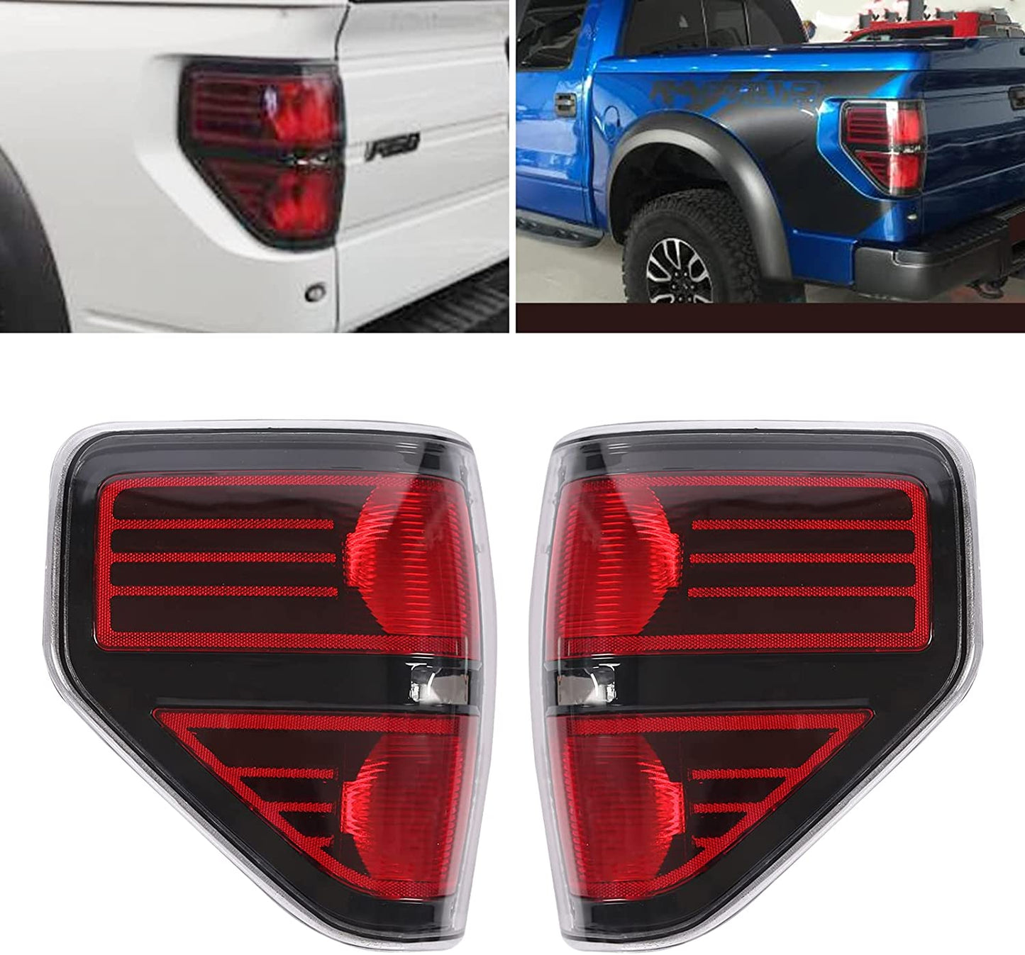 Tail Light Assembly Pair Fit for 2009-2014 Ford F-150 SVT Raptor Pickup Truck