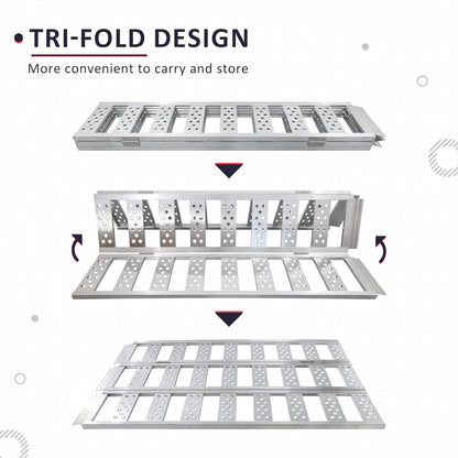 Tri-Fold Ramps with Treads with 1600Ibs Max Load