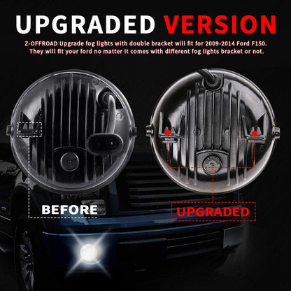 Upgraded 4-1/2 Inch LED Fog Lights Lamps for 2006-2014 Ford F150 - OHMU