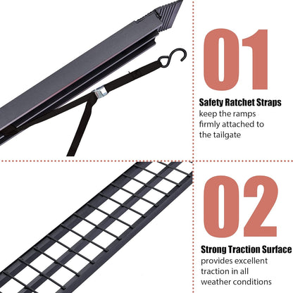 Motorcycle Ramp, ATV Ramp for Pickup Trucks