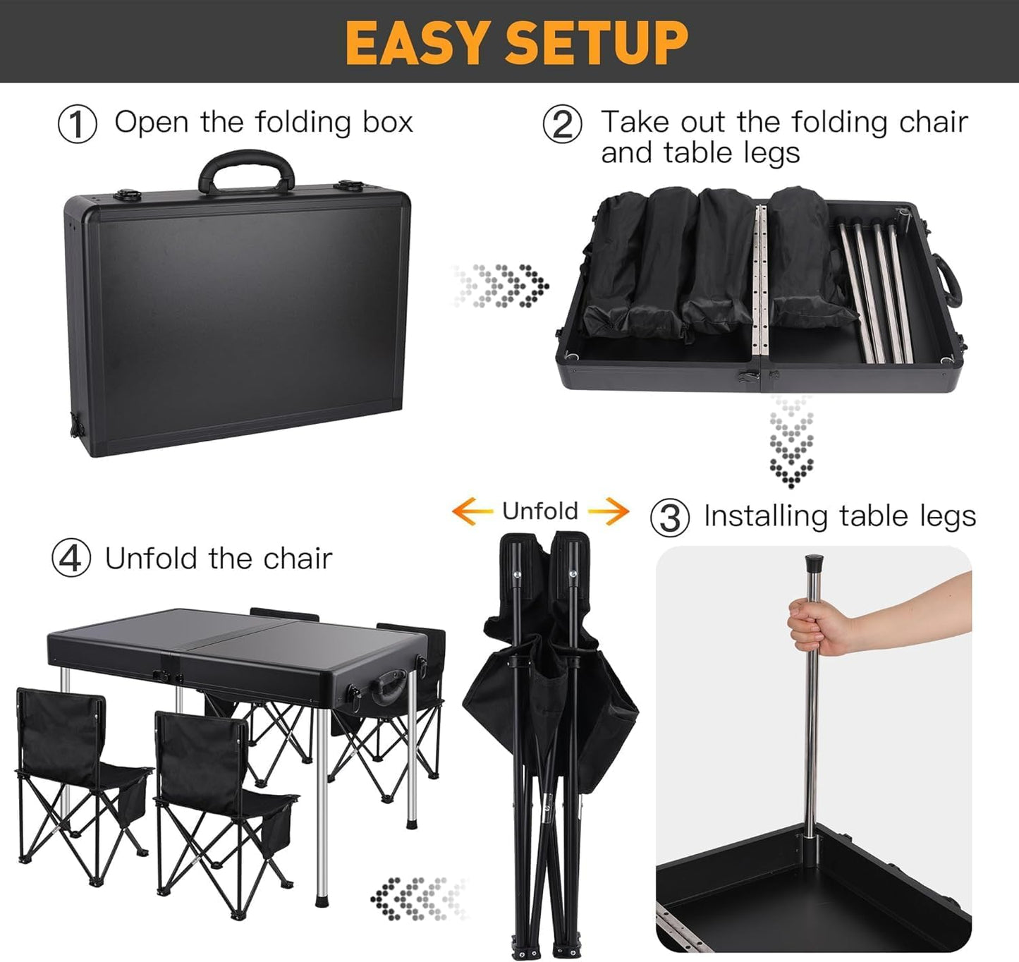 Folding Table with 4 Chairs