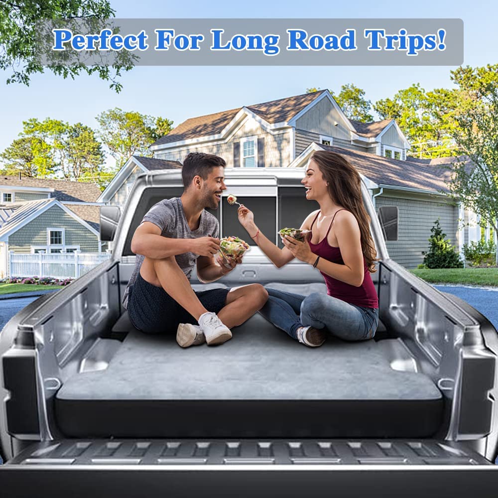 5.5-5.8Ft Camping Pickup Truck Bed Air Mattress Air Bed with Inflatable Pillow - OHMU