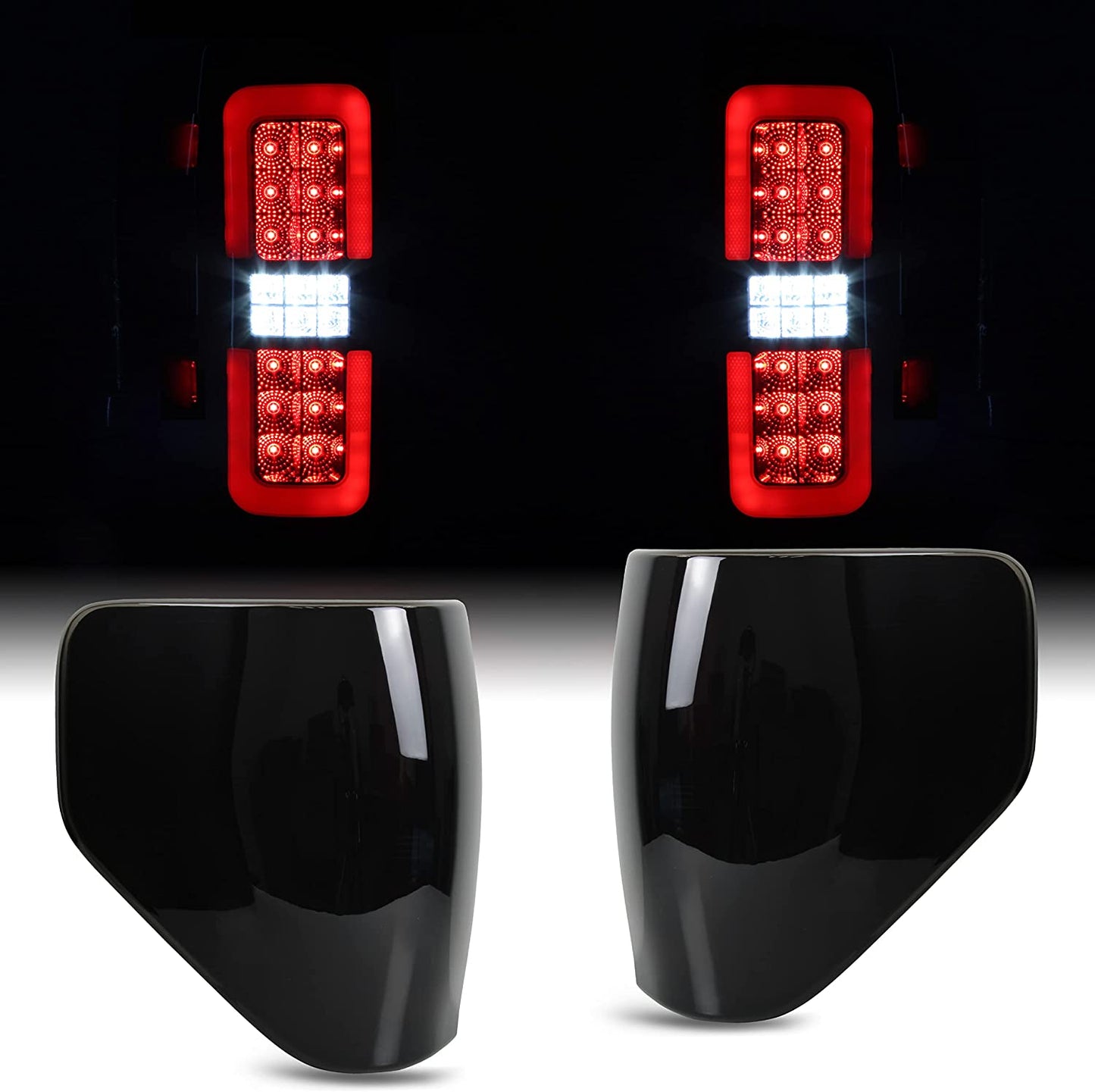 New Upgraded 4 Functions Black Full LED Tail Lights for Ford F150 2009-2014