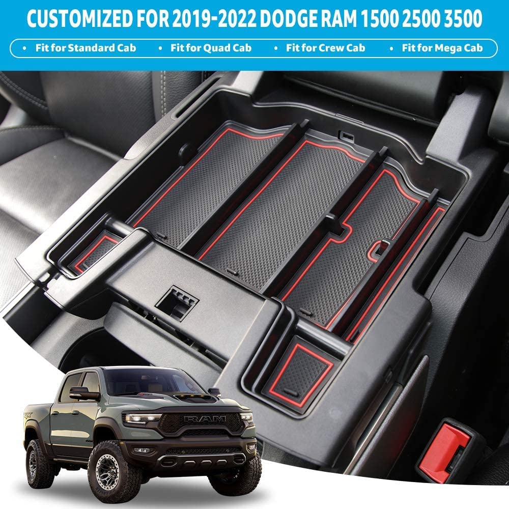 Upgraded Center Console Organizer Tray for 2019-2023 Dodge RAM 1500 2500 3500 - OHMU