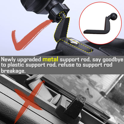 Phone Mount Compatible with Jeep Wrangler 2018-2023 JL JLU 2020-2023 Gladiator JT - OHMU
