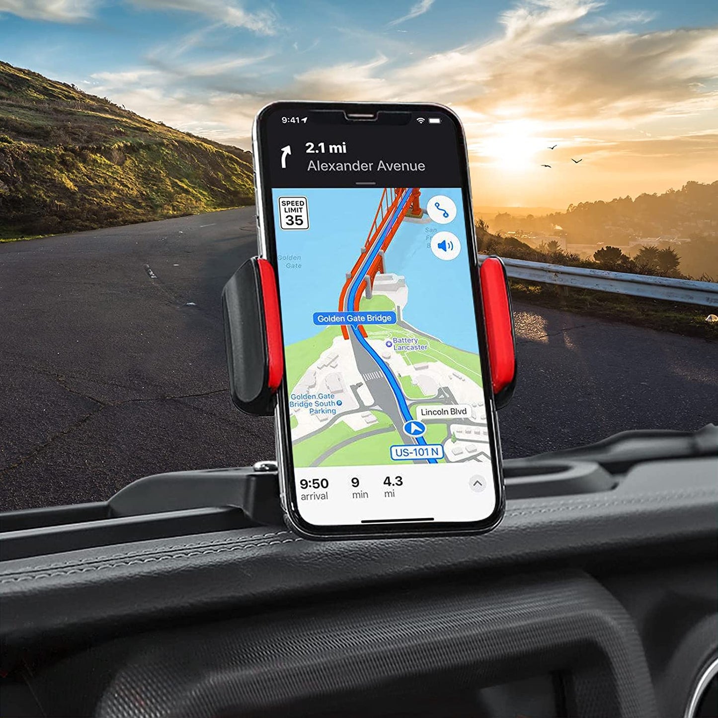 Phone Mount Compatible with Jeep Wrangler 2018-2023 JL JLU 2020-2023 Gladiator JT