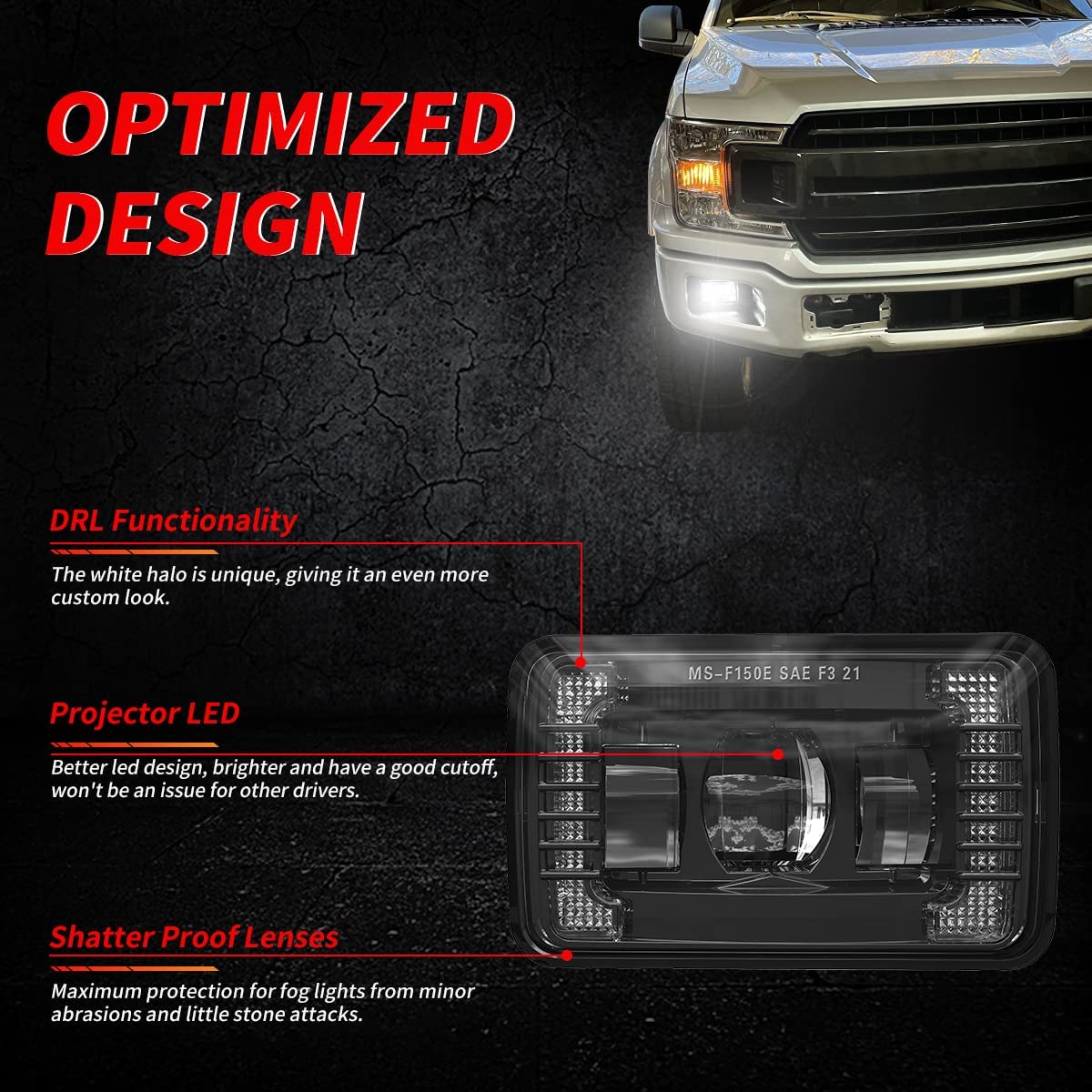 2015-2020 Ford F150 LED Fog Lights with DRL Daytime Running Light - OHMU