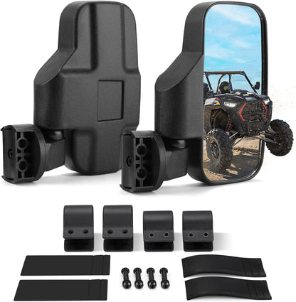 UTV Side Mirrors Fits 1.6" - 2" Roll Cage RZR Side Mirror