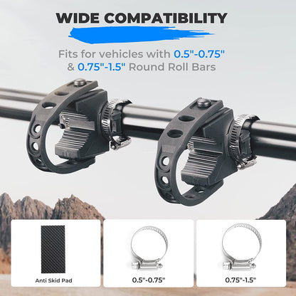 Shovel Holder Rubber Clamp Grip Mount Fits 1"-1.5" Diameter Tools - OHMU