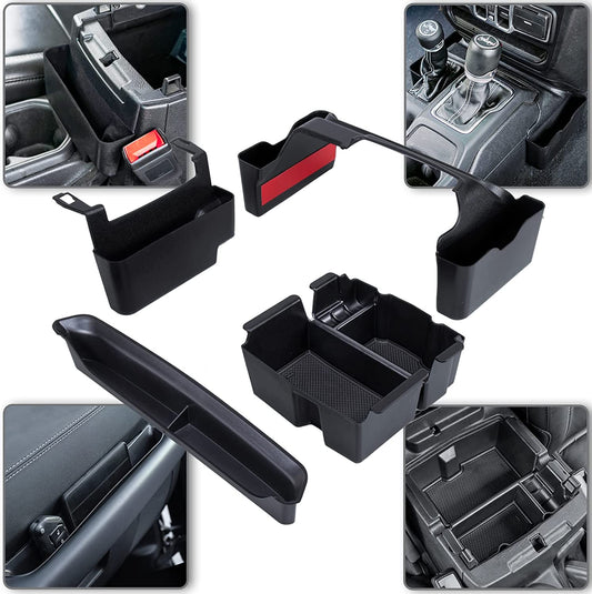 4pcs Center Console Organizer 2018-2022 Jeep Wrangler JL JLU Jeep Gladiator JT