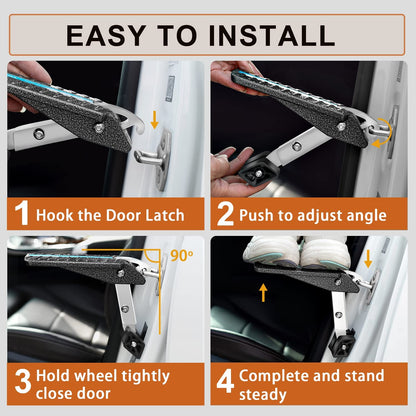 2023 Adujstable 5 Gear Extra Protection Car Door Latch Step Supports Both Feet - OHMU