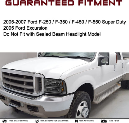 Headlight Assembly with 2005-2007 Ford F250 F350 F450 F550 - OHMU