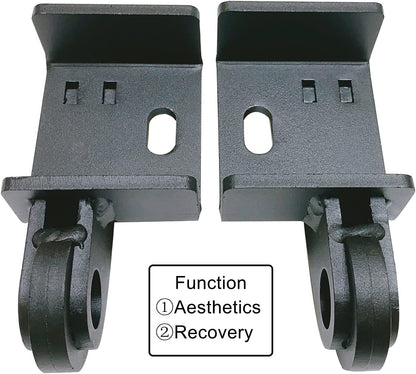Front Demon Tow Hook Bracket with 3/4 inch Shackles Fit for Toyota Tacoma 2009-2021 Demon Shackle Mount - OHMU