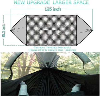 Camping Hammock Tent with Mosquito Net and Rainfly Cover (Orange) - OHMU