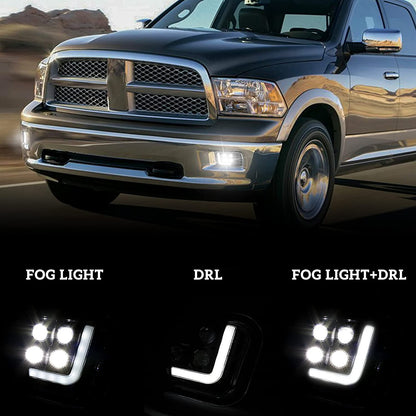 LED Fog Lights with Daytime Running Lights for Dodge Ram 1500 2009-2012 - OHMU
