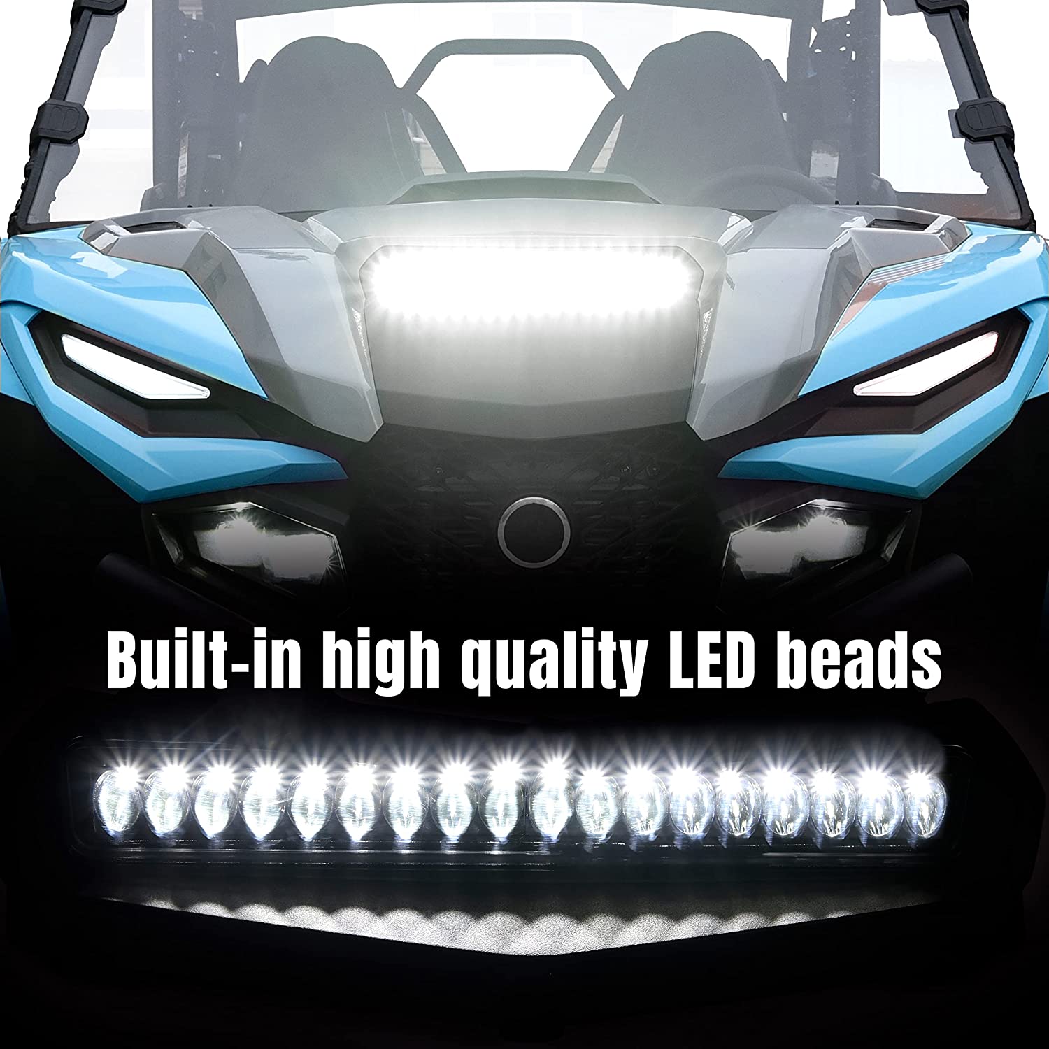 LED Hood Scoop Light for Yamaha RMAX 1000,Yamaha Wolverine RMAX2 1000 ...