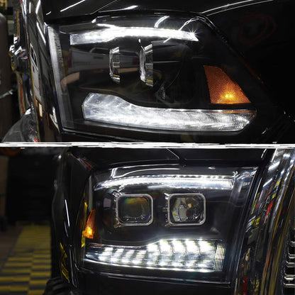 [Factory Upgrade] For 09-18 Dodge Ram 1500 2500 3500 LED DRL Headlights With Light bulbs - OHMU
