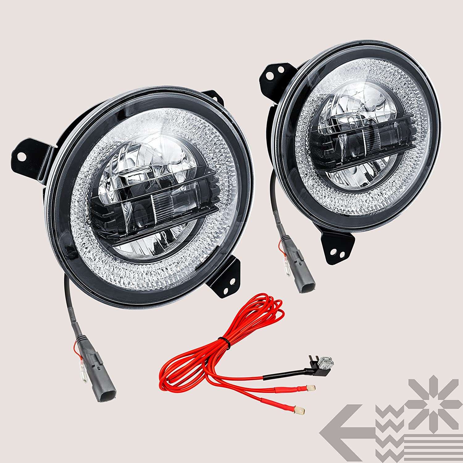 Upgraded 9" Round LED Headlights for Jeep Wrangler JL Gladiator JT 2018-2023 - OHMU