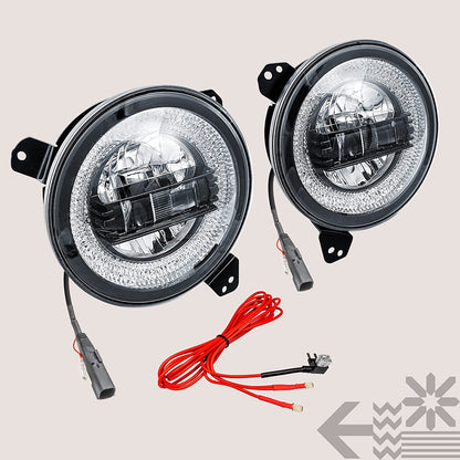 Upgraded 9" Round LED Headlights for Jeep Wrangler JL Gladiator JT 2018-2023 - OHMU