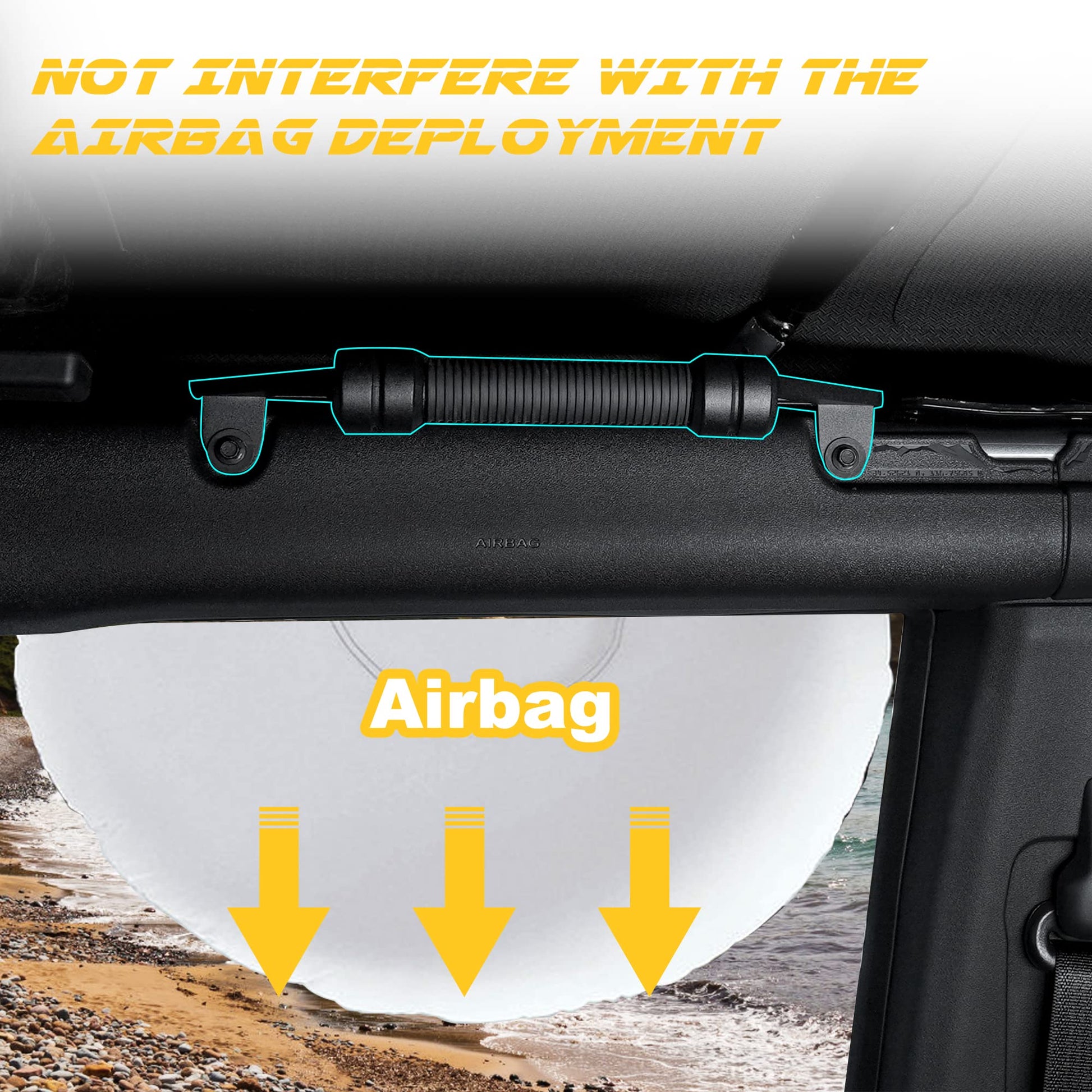 Updated Aluminum Grab Handles for Ford Bronco 2024 2023 2022 2021 2/4 Door - OHMU