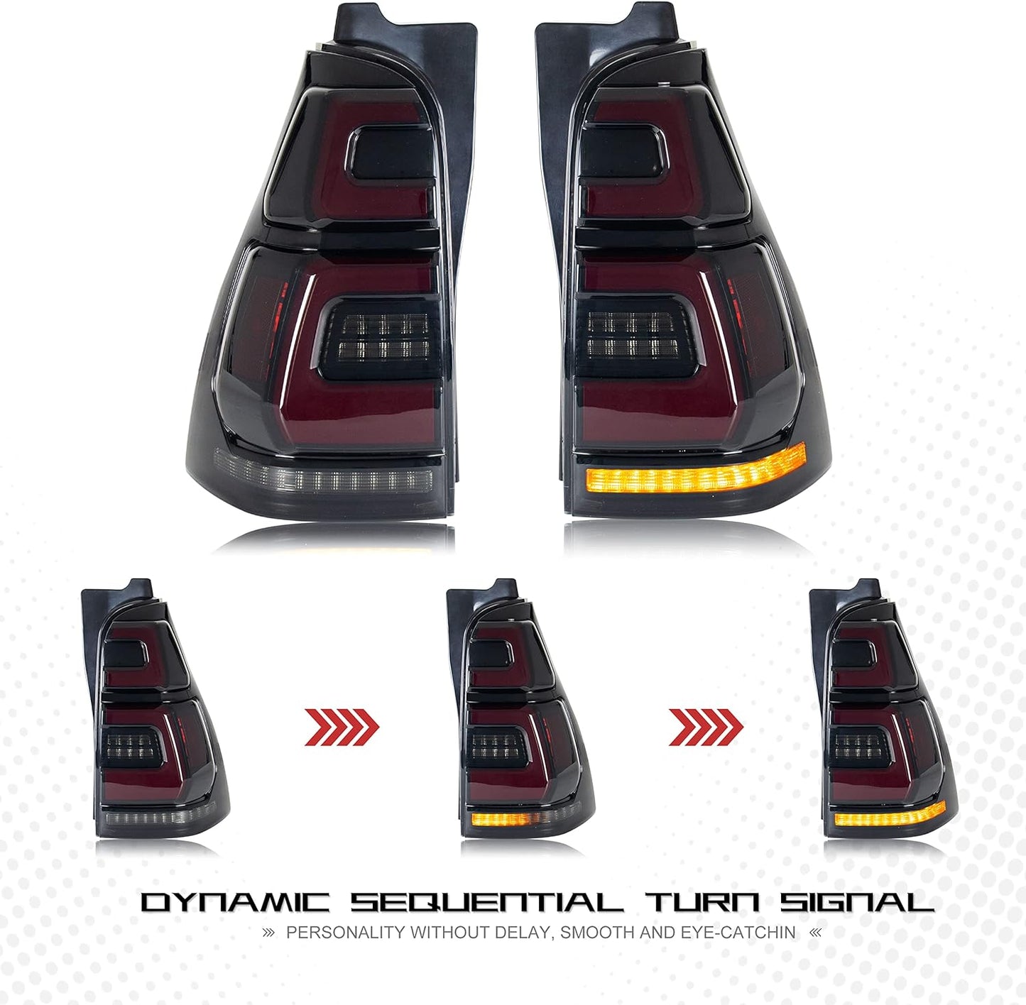 LED Tail Lights for Toyota 4Runner 2003-2009 4th GEN 4-Runner Start-up Animation Sequential - OHMU