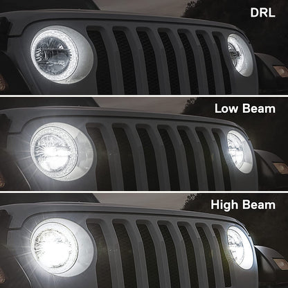 Upgraded 9" Round LED Headlights for Jeep Wrangler JL Gladiator JT 2018-2023 - OHMU