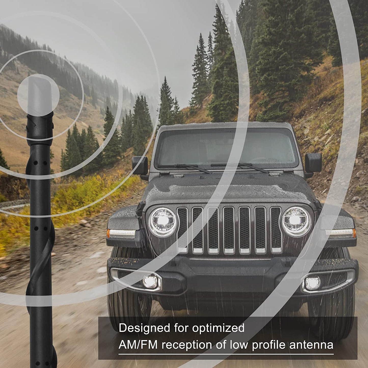 Antenna for Jeep Wrangler JK JL JT Gladiator Rubicon Sahara 2007-2022 - OHMU