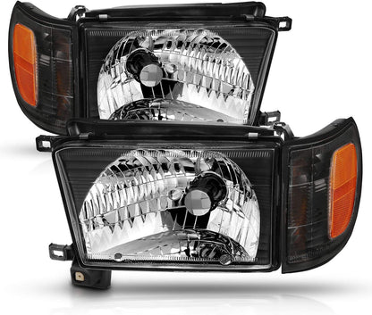 Halogen Headlights With Corner Lamp + Bracket For 1996-1998 Toyota 4Runner SUV N180 - OHMU