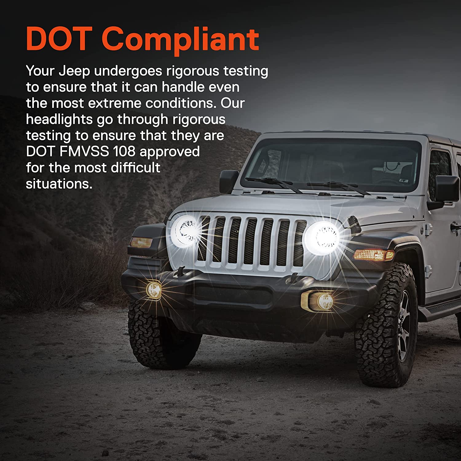Upgraded 9" Round LED Headlights for Jeep Wrangler JL Gladiator JT 2018-2023 - OHMU
