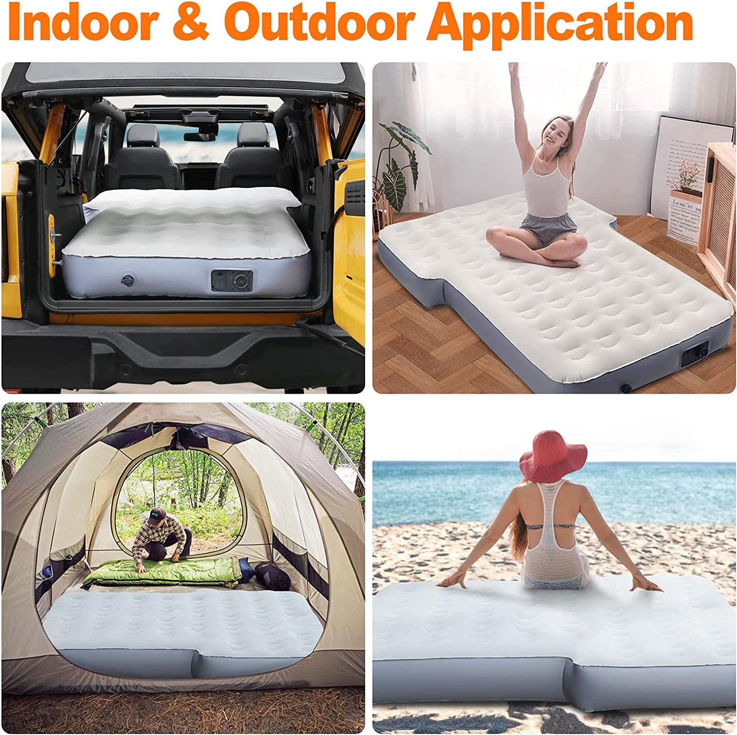 Newest Upgraded 10 inch Ultra Thick SUV Air Mattress Camping Bed